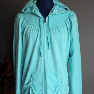 Blue Full Zip Hooded Long Sleeve Jacket ~M~